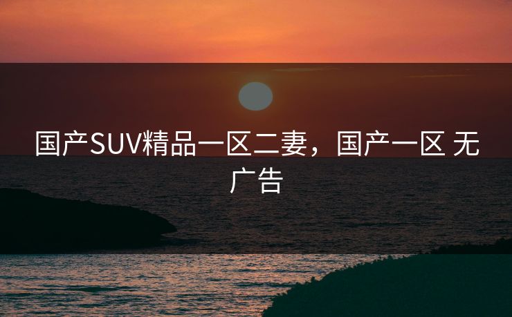 国产SUV精品一区二妻，国产一区 无广告