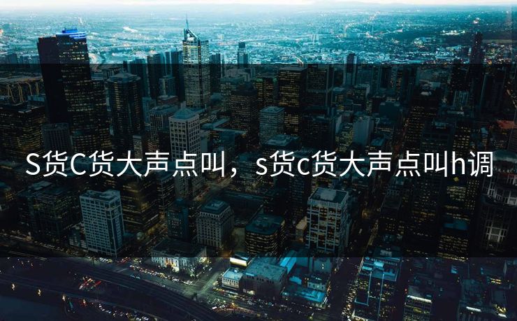 S货C货大声点叫，s货c货大声点叫h调