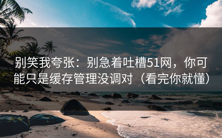 别笑我夸张：别急着吐槽51网，你可能只是缓存管理没调对（看完你就懂）